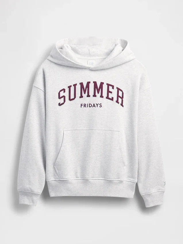 Sudadera con capucha oversize de tejido grueso y logotipo de GAP × Summer Fridays