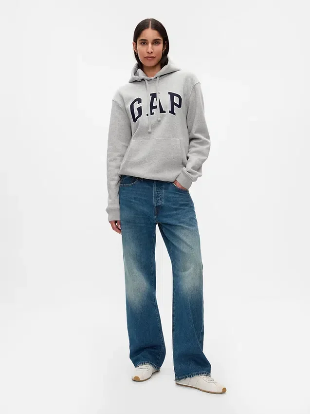 Sudadera con capucha para adulto Vintagesoft Arch Logo