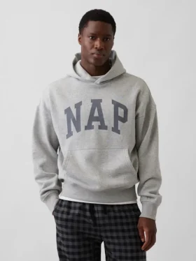 Sudadera con capucha para adulto Vintagesoft con logotipo en felpa
