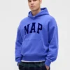 Sudadera con capucha para adulto Vintagesoft con logotipo en felpa