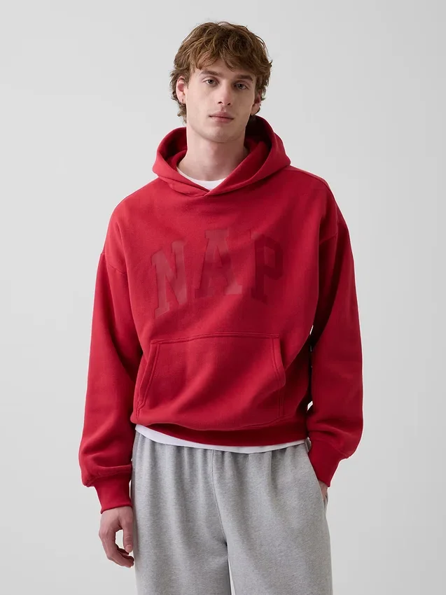 Sudadera con capucha para adulto Vintagesoft con logotipo en felpa