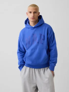 Sudadera con capucha para adulto Vintagesoft con logotipo en felpa