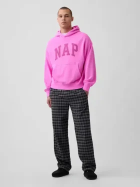 Sudadera con capucha para adulto Vintagesoft con logotipo en felpa