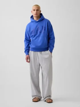 Sudadera con capucha para adulto Vintagesoft con logotipo en felpa