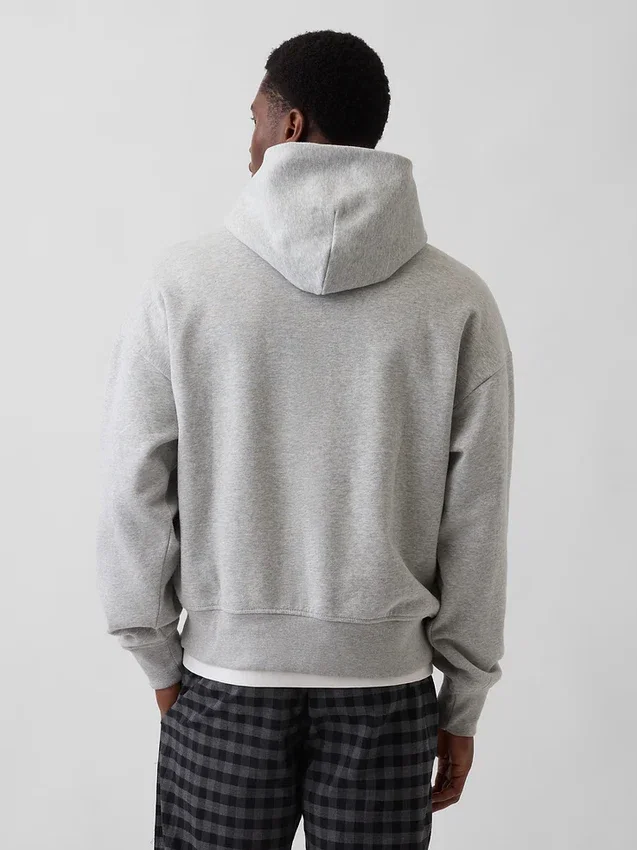 Sudadera con capucha para adulto Vintagesoft con logotipo en felpa