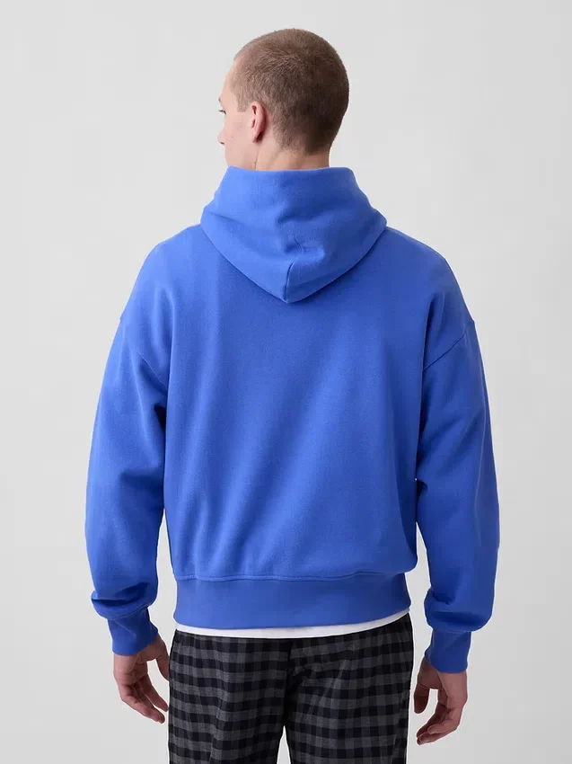 Sudadera con capucha para adulto Vintagesoft con logotipo en felpa