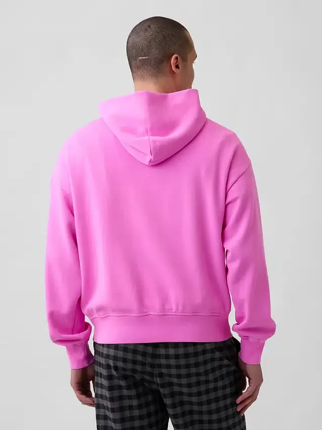 Sudadera con capucha para adulto Vintagesoft con logotipo en felpa