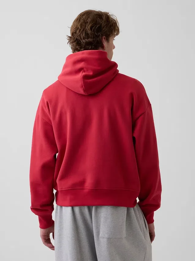 Sudadera con capucha para adulto Vintagesoft con logotipo en felpa