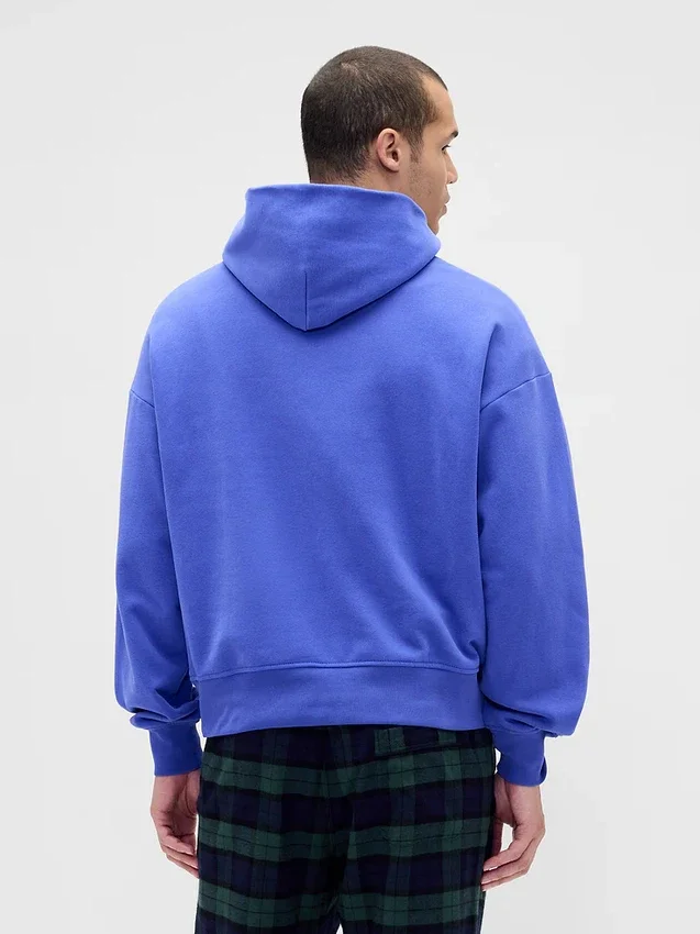 Sudadera con capucha para adulto Vintagesoft con logotipo en felpa