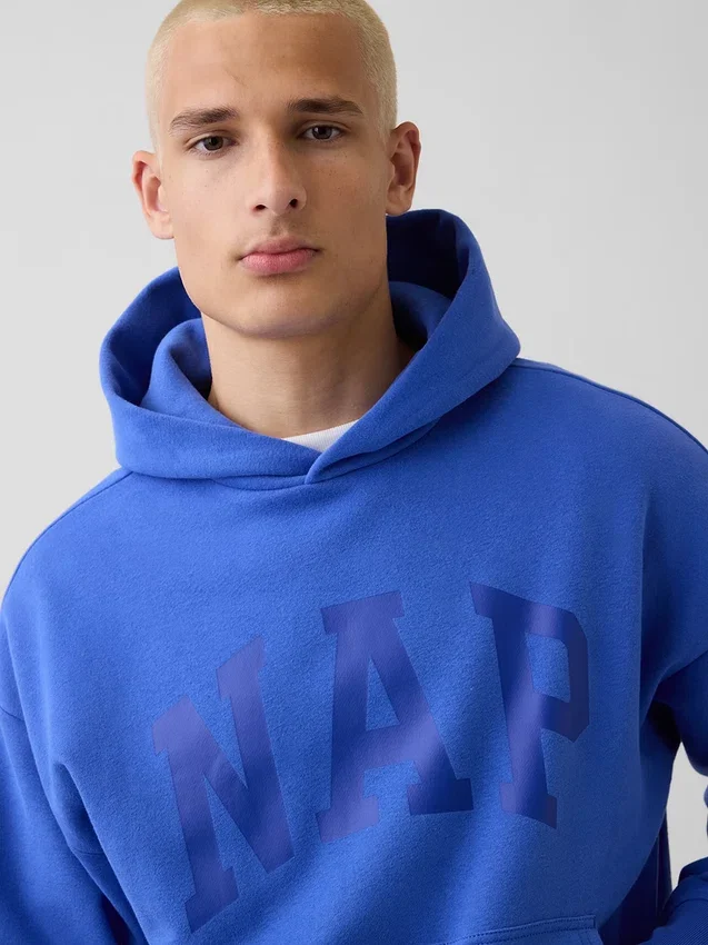 Sudadera con capucha para adulto Vintagesoft con logotipo en felpa