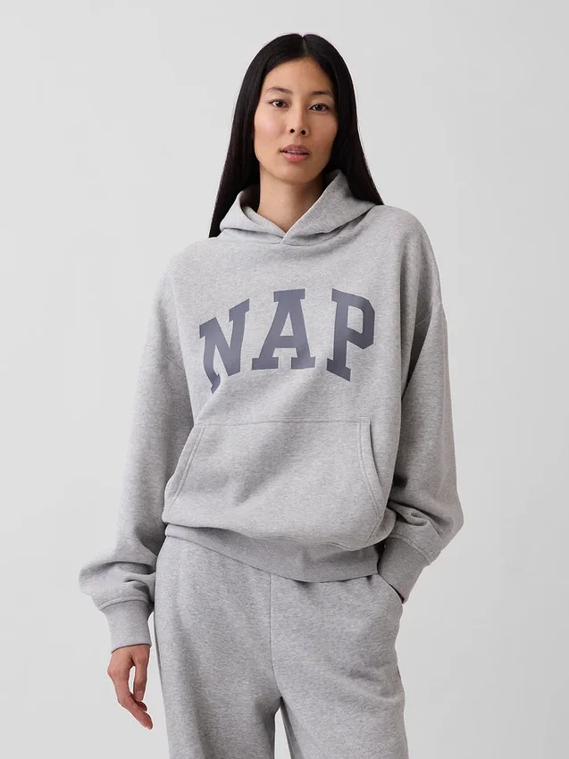 Sudadera con capucha para adulto Vintagesoft con logotipo en felpa