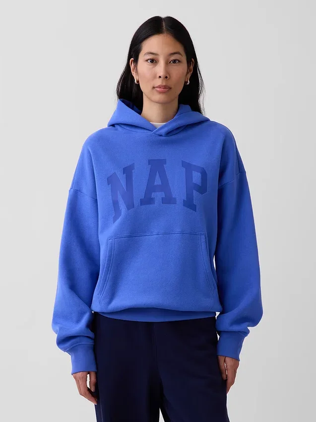 Sudadera con capucha para adulto Vintagesoft con logotipo en felpa