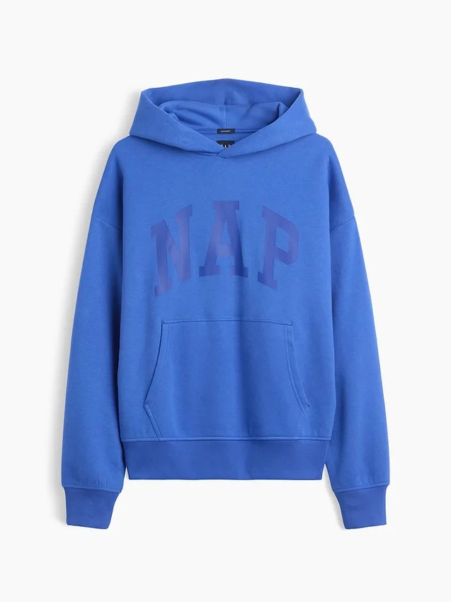 Sudadera con capucha para adulto Vintagesoft con logotipo en felpa
