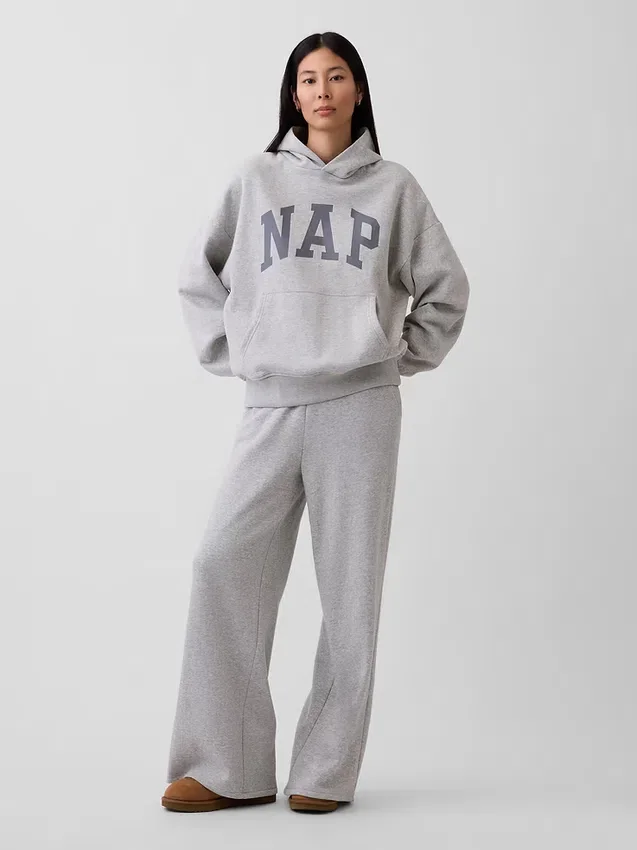 Sudadera con capucha para adulto Vintagesoft con logotipo en felpa