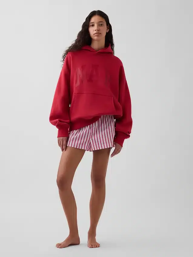 Sudadera con capucha para adulto Vintagesoft con logotipo en felpa