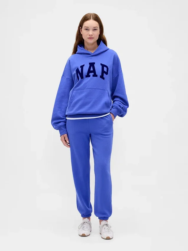 Sudadera con capucha para adulto Vintagesoft con logotipo en felpa