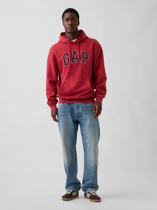 Sudadera con capucha para adulto Vintagesoft Relaxed Logo