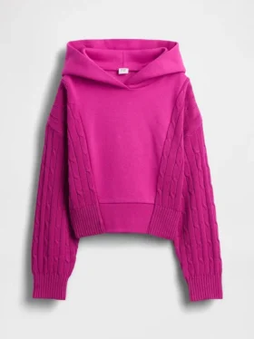 Sudadera con capucha para niños Vintagesoft de mezcla de tejidos
