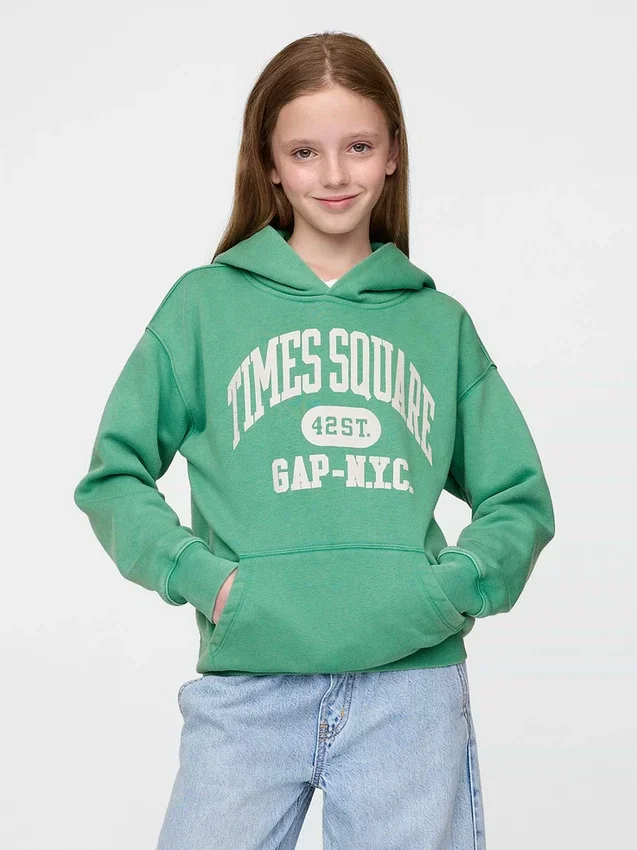 Sudadera con capucha Vintagesoft NYC Times Square para niños