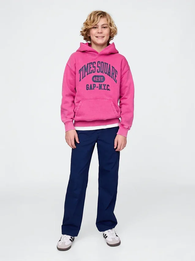 Sudadera con capucha Vintagesoft NYC Times Square para niños