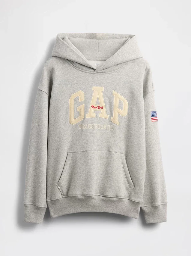 Sudadera con capucha Vintagesoft NYC Times Square para niños