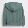 Sudadera con capucha y cremallera completa de punto waffle para bebés y niños