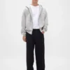 Sudadera con capucha y cremallera de felpa francesa extra gruesa para adulto