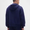 Sudadera con capucha y cremallera de felpa francesa extra gruesa para adulto