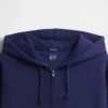 Sudadera con capucha y cremallera de felpa francesa extra gruesa para adulto