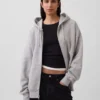 Sudadera con capucha y cremallera de felpa francesa extra gruesa para adulto