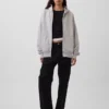 Sudadera con capucha y cremallera de felpa francesa extra gruesa para adulto