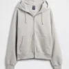 Sudadera con capucha y cremallera de felpa francesa extra gruesa para adulto