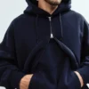 Sudadera con capucha y cremallera de felpa francesa extra gruesa para adulto