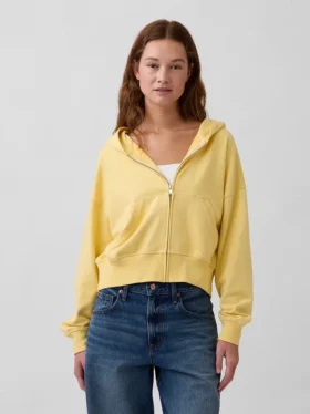 Sudadera con capucha y cremallera de felpa Vintagesoft
