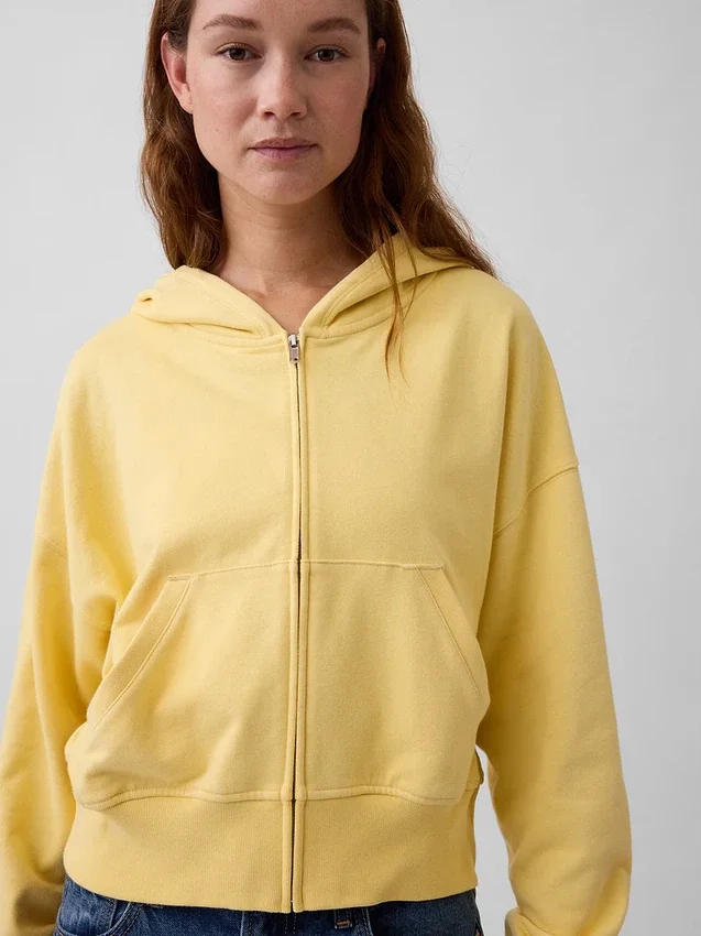 Sudadera con capucha y cremallera de felpa Vintagesoft