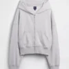 Sudadera con capucha y cremallera de felpa Vintagesoft