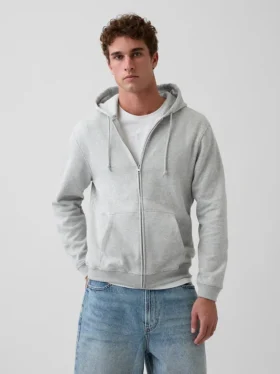 Sudadera con capucha y cremallera holgada Vintagesoft para adulto
