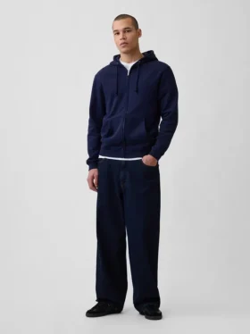 Sudadera con capucha y cremallera holgada Vintagesoft para adulto