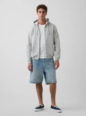 Sudadera con capucha y cremallera holgada Vintagesoft para adulto