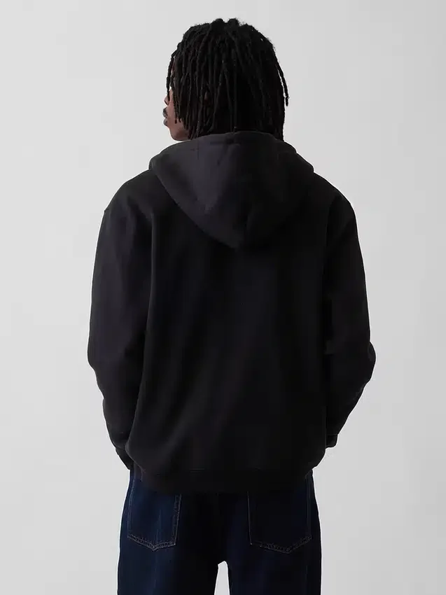 Sudadera con capucha y cremallera holgada Vintagesoft para adulto