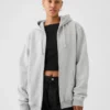 Sudadera con capucha y cremallera holgada Vintagesoft para adulto