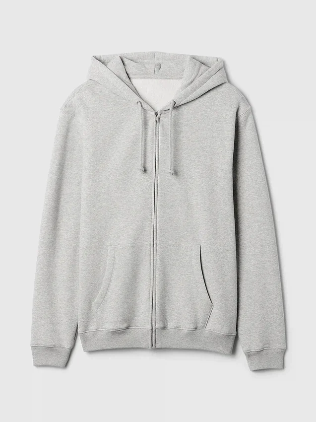 Sudadera con capucha y cremallera holgada Vintagesoft para adulto