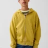 Sudadera con capucha y cremallera holgada Vintagesoft para niños