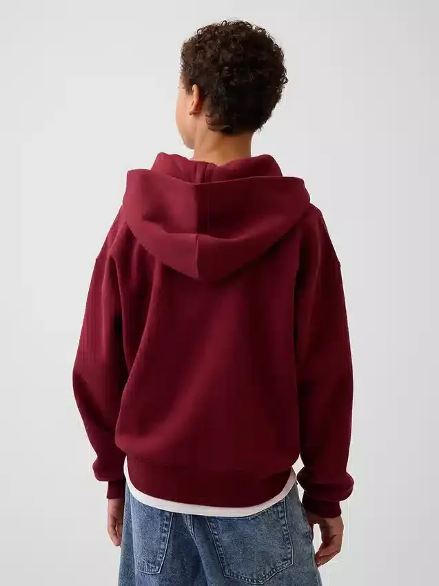 Sudadera con capucha y cremallera holgada Vintagesoft para niños
