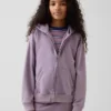 Sudadera con capucha y cremallera holgada Vintagesoft para niños