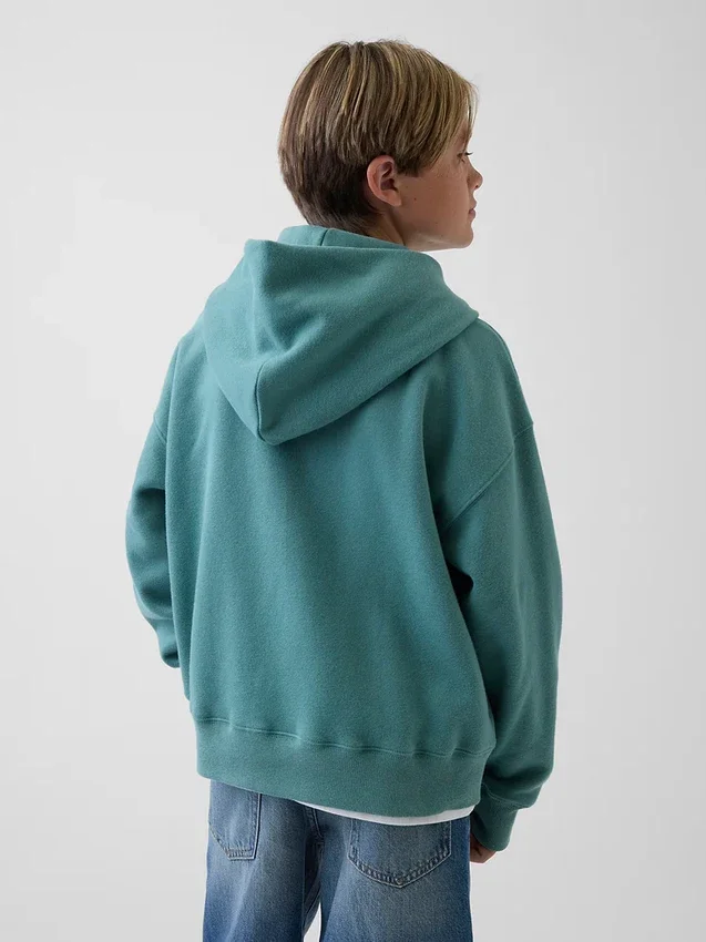Sudadera con capucha y cremallera holgada Vintagesoft para niños