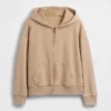 Sudadera con capucha y cremallera holgada Vintagesoft para niños
