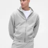 Sudadera con capucha y cremallera oversize de peso grueso para adulto