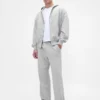 Sudadera con capucha y cremallera oversize de peso grueso para adulto