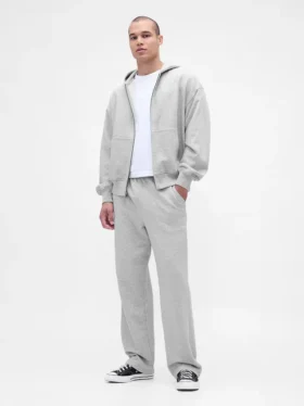 Sudadera con capucha y cremallera oversize de peso grueso para adulto